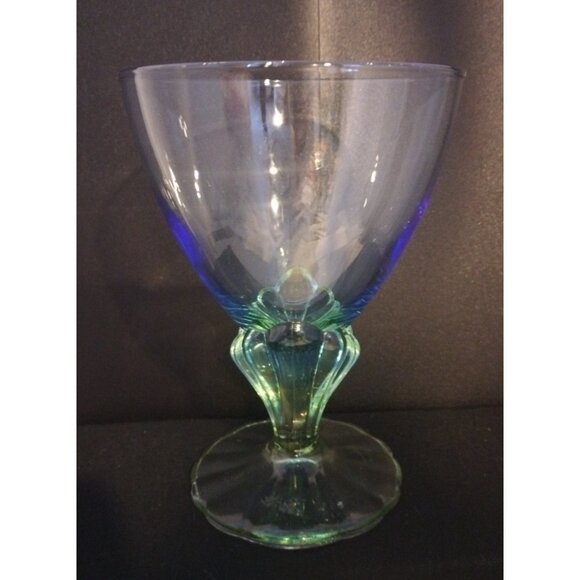 Bormioli Rocco Bahia Blue Green Water Goblet Glassware - Picture 1 of 16